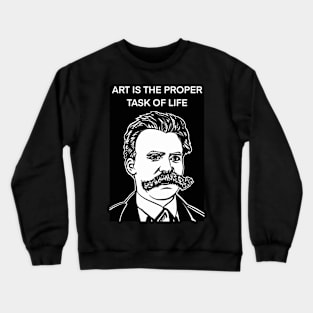 FRIEDRICH NIETZSCHE quote .9 - ink portrait Crewneck Sweatshirt